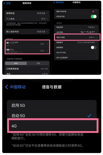 道县苹果手机维修分享iPhone14如何切换4G/5G? iPhone14 5G网络切换方法 